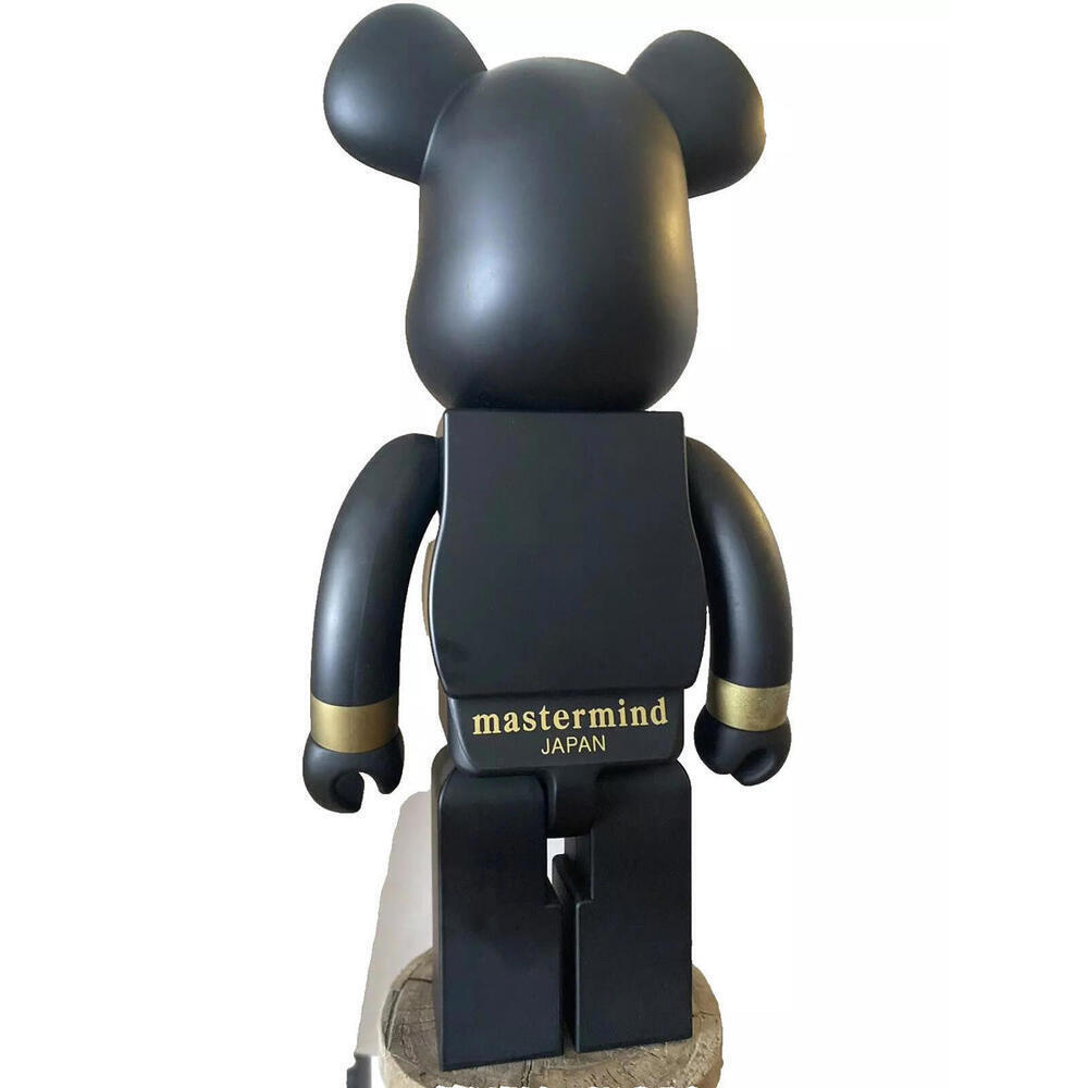 BEARBRICK BE@RBRICK MASTERMIND X SENSE 1000% BLACK GOLD Scull JAPAN - Picture 2 of 9